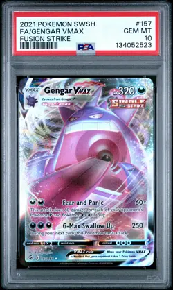 PSA 10 - Gengar VMAX 157/264 SWSH Fusion Strike - Pokemon - Image 1