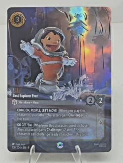 Disney Lorcana TCG Lilo Best Explorer Ever Enchanted Card 238/204 - NM - Image 1