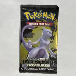 Pokemon Black & White Legendary Treasures Booster Pack Mewtwo 10 Cards - Image 1