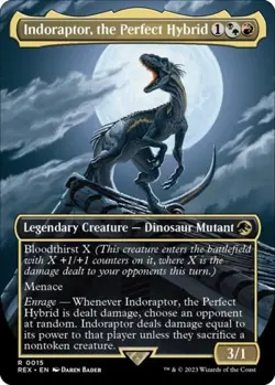 MTG English Indoraptor, the Perfect Hybrid (Borderless) NM Foil - Image 1