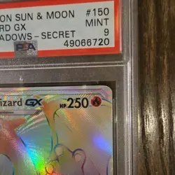2017 POKEMON SUN & MOON BURNING SHADOWS #150/147 CHARIZARD GX RAINBOW RARE PSA 9 - Image 4