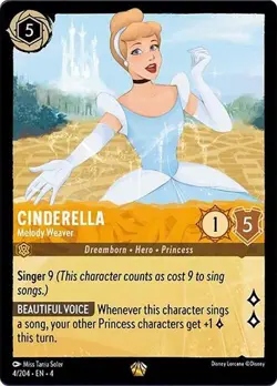 CINDERELLA - Melody Weaver Legendary #4/204 EN 4 URSULA'S RETURN Disney Lorcana - Image 1
