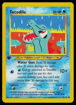 Pokemon Card - Totodile Neo Destiny 85/105 Common 1st Edition - Image 1
