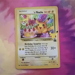 Pokemon Birthday Pikachu Promo 25 Holo Vintage 1998 Card - Image 1
