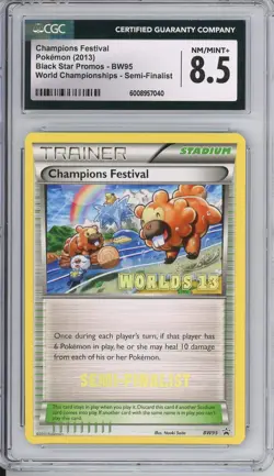 Pokemon Graded: Champions Festival #BW95 Black Star Promo World Championships 20 - Image 1