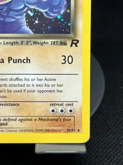 Pokemon TCG Dark Machamp 10/82 Team Rocket 1st Edition Holo Rare Swirled NM - Image 4
