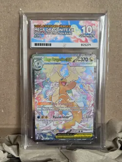 Pokemon TCG Ascended Heroes Mega Dragonite EX 290/217 SIR ACE 10 ALL 10 SUBGRADE - Image 1