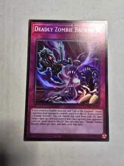 MZMU-EN010 Deadly Zombie Breath Super Rare 1st Edition YuGiOh - Image 1