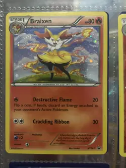 Braixen (Cosmos Holo) XY161 Black Star Promo Pokemon Card LP -- L1 - Image 1