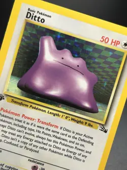 DITTO Pokemon Card - WOTC - 1st Edition - Fossil - 3/62 - HOLO - NM (A) - Image 4
