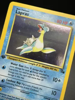 LAPRAS Pokemon Card - WOTC - 1st Edition - Fossil - 10/62 - HOLO - NM (A) - Image 5