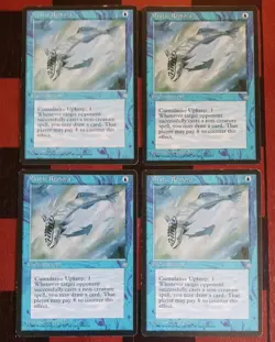 Mtg x4 Mystic Remora x4 MP/LP Playset Ice Age Magic Card Rare - Image 1