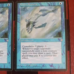 Mtg x4 Mystic Remora x4 MP/LP Playset Ice Age Magic Card Rare - Image 3