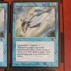 Mtg x4 Mystic Remora x4 MP/LP Playset Ice Age Magic Card Rare - Image 4