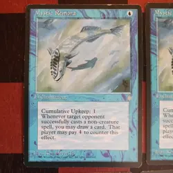 Mtg x4 Mystic Remora x4 MP/LP Playset Ice Age Magic Card Rare - Image 5