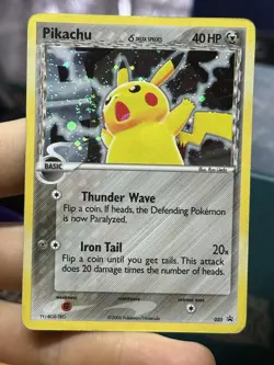 Pikachu Delta Species 035 Black Star Promo 2006 Holo Rare SWIRL Pokemon Card TCG - Image 3