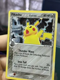 Pikachu Delta Species 035 Black Star Promo 2006 Holo Rare SWIRL Pokemon Card TCG - Image 4