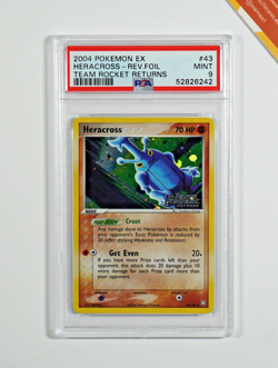 Pokemon PSA 9 Heracross #43 Rev Foil EX Team Rocket Returns 2004 English - Image 1