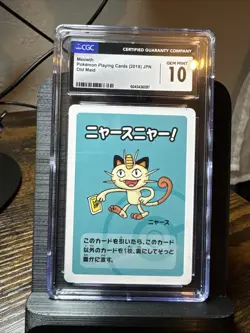 🐈🐈 CGC 10 Meowth Old Maid 2019 Japanese Pokemon Card CGC 10 - Image 1