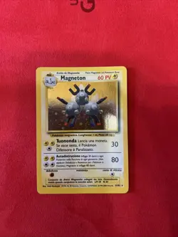 Pokemon TCG Magneton Base Set 9/102 Holo Unlimited Holo Rare - Italian LP - Image 1