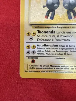 Pokemon TCG Magneton Base Set 9/102 Holo Unlimited Holo Rare - Italian LP - Image 2