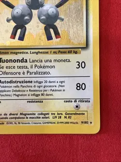 Pokemon TCG Magneton Base Set 9/102 Holo Unlimited Holo Rare - Italian LP - Image 5