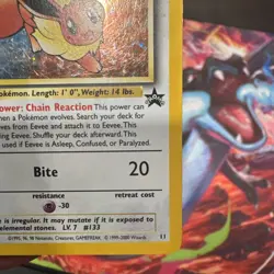 Pokemon TCG Eevee Wotc Promo Holo 11/53 Basic 30 HP Wizards of the Coast - Image 4
