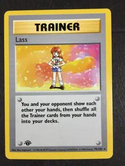 1999 Pokemon Game Base Set 1st Edition #75 Lass Rare Shadowless - Image 1