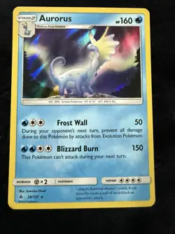 2018 Pokemon - Sun & Moon: Forbidden Light Aurorus #28/131 Holo - Image 1