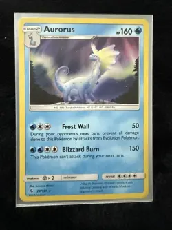 2018 Pokemon - Sun & Moon: Forbidden Light Aurorus #28/131 Holo - Image 5