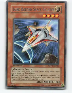 Lord British Space Fighter #SOVR-EN035 1st Edition YuGiOh Card - Image 1