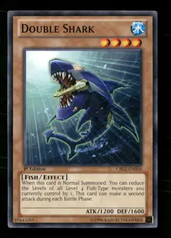 Double Shark #CBLZ-EN010 Yugioh 1st Edition - Image 1