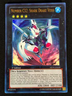 Yugioh Number C32 Shark Drake Veiss ABYR-EN039 1st Ultra (NM) - Image 1