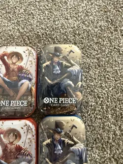 One Piece TCG Tin Pack Set Vol. 2 Lot of 6 Sealed Luffy Sabo Ace OP-13 English - Image 5