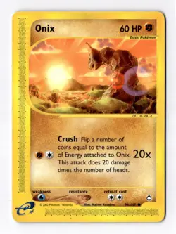 Pokemon Onix 98/147 Aquapolis LP-EXC BUY 2 CARDS GET 1 FREE!! - Image 1