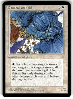 General Jarkeld Ice Age MTG Magic the Gathering 1995 White (Richard Thomas) - Image 1