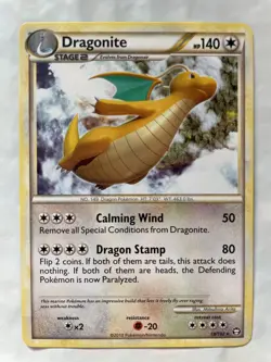 Dragonite 18/102 LP-NM Non Holo Rare HGSS Triumphant 2010 Pokemon TCG - Image 1