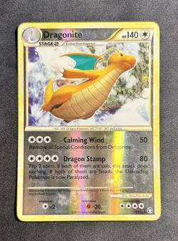 Dragonite Reverse Holo 18/102 HeartGold SoulSilver Triumphant Pokemon LP+ - Image 1
