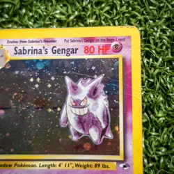 Pokemon Sabrina's Gengar 14/132 Gym Heroes Holo HP Rare Unlimited WOTC Swirl 🌀 - Image 4