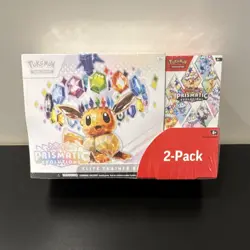 Pokemon TCG Scarlet & Violet Prismatic Evolutions Elite Trainer Box 2-Pack - Image 1