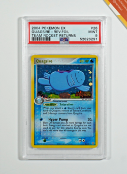 Pokemon PSA 9 Quagsire #26 Rev Foil EX Team Rocket Returns 2004 English - Image 1