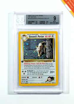 Pokemon BGS 9 Giovanni's Persian #8 1st Edition Gym Challenge 2000 English - Image 1