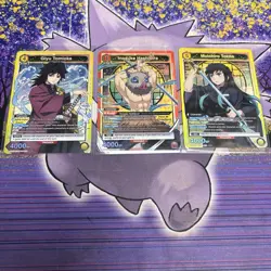 Union Arena Demon Slayer Giyu, Inosuke Hashibira, Muichiro Tokito SR UE05BT - Image 1