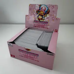 OPENED BOOSTER BOX OF ONE PIECE MEMORIAL COLLECTION CARDS APPROX 350 CARDS BULK - Image 1