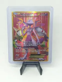 Mewtwo EX 164/162 Breakthrough Secret Rare Full Art Holo LP Pokemon Card 2015 - Image 1