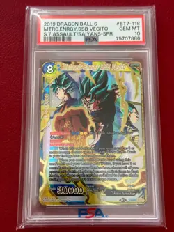PSA 10 Meteoric Energy SSB Vegito BT7-118 SPR Dragon Ball Super Card - Image 1