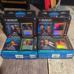 MTG MAGIC THE GATHERING DOCTOR WHO COMMANDER 4 DECK SET UNIVERSES BEYOND - Image 1