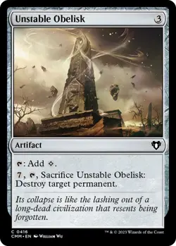 Unstable Obelisk 0416 - FOIL - NM - Commander Masters MTG - Image 1