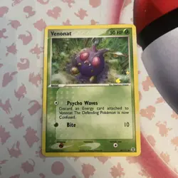 Pokemon Card - Venonat Ex FireRed LeafGreen Reverse Holo 84/112 Damaged - Image 1