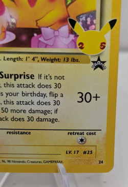 Pokemon TCG Birthday Pikachu #24 Celebrations 25th Anniversary NM - Image 4
